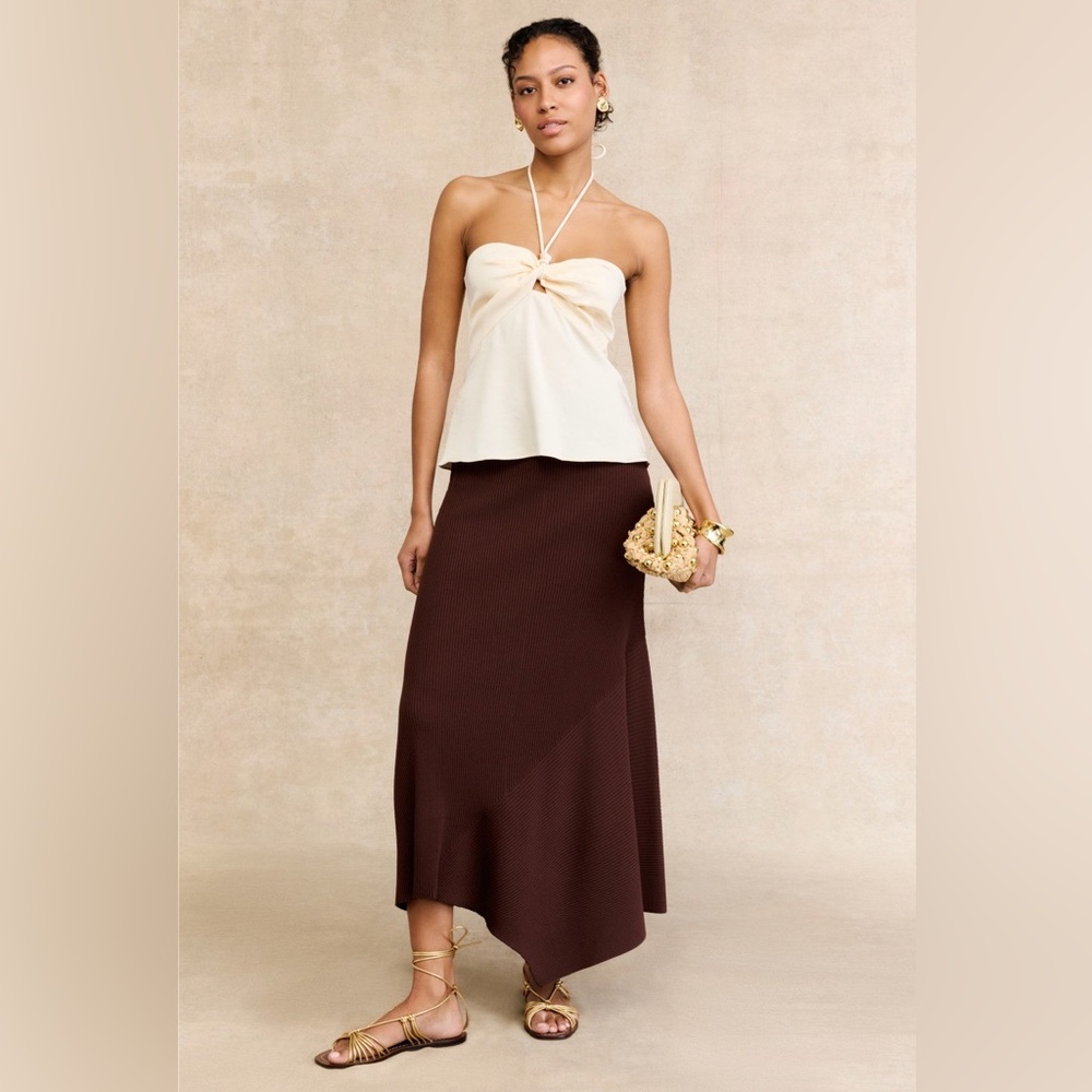 A.L.C. Cream Twist Halter Top